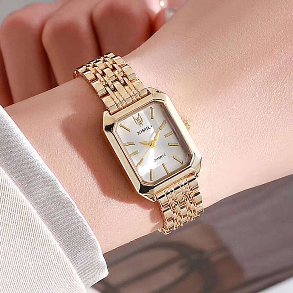 New Women Light Luxury Brand Stainless Steel Ladies Business es Female Student Fashion Quartz Wrist H260228
