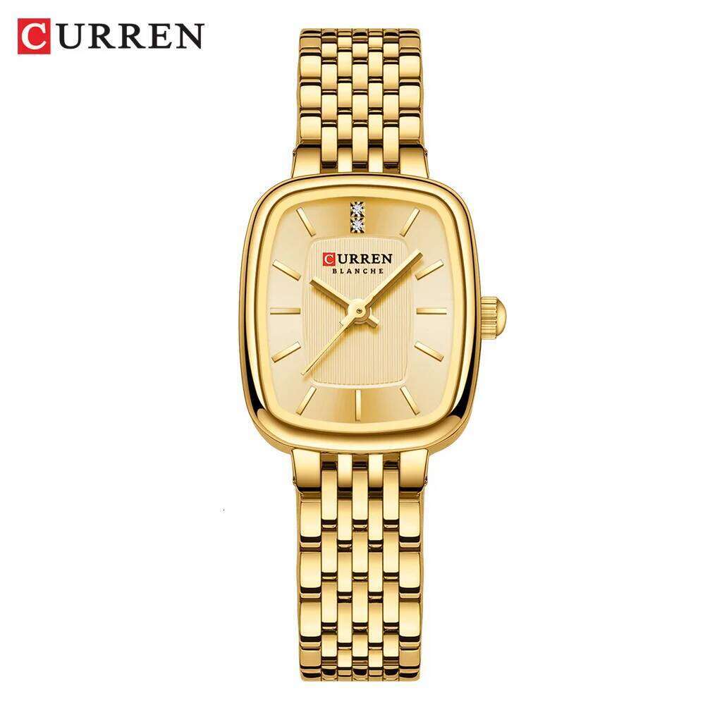 CURREN Fashion Rectangular Ladies es New Quartz Waterproof Stainless Steel Strap Wrist for Women H260228