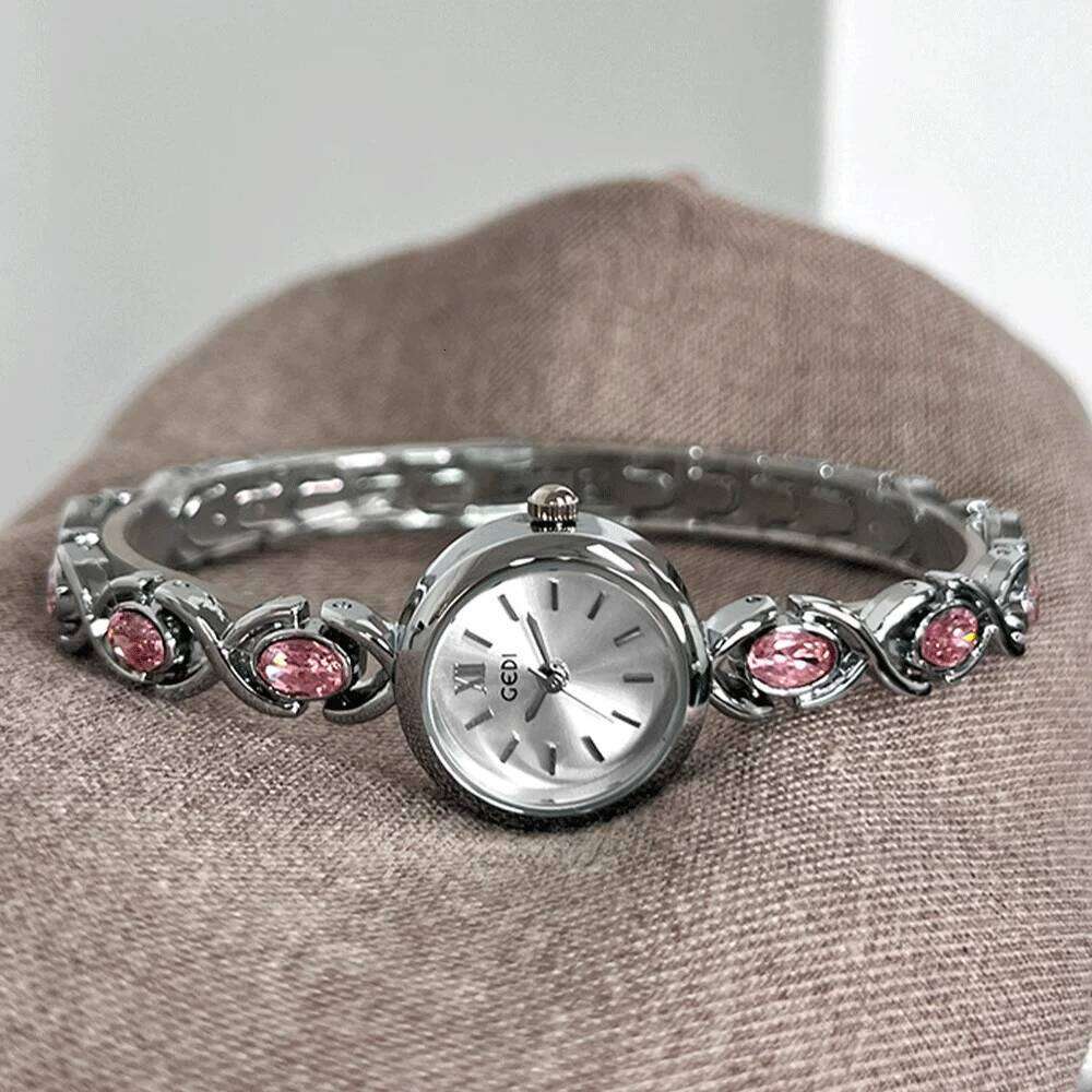 GEDI NEW Quartz Niche Design Exquisite Diamond-Studded Women's Ladies Dress Gifts H260228