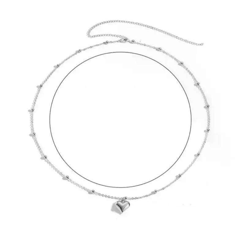 Girls Fashion Metal Heart Beaded Belly Bikini Waist Chain Body Jewelry Accessory Simple Design For Women Beachwear H260228