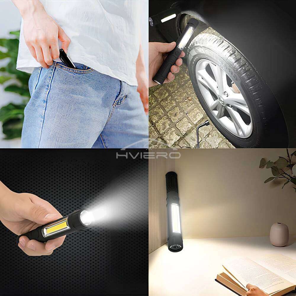 Multi-function Mini Pen Flashlight COB LED Portable Work Light Inspection Torches Magnetic Base Waterproof Camping Cycling Bar Z260301