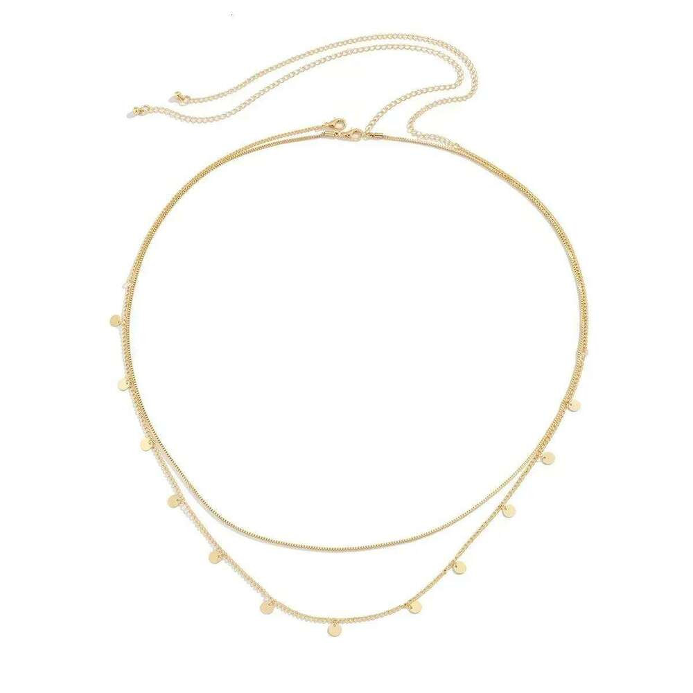Womens Belly Chain Sequins Silver Gold Metal Beach Body Jewelry Summer Seaside Gift Accessory H260228