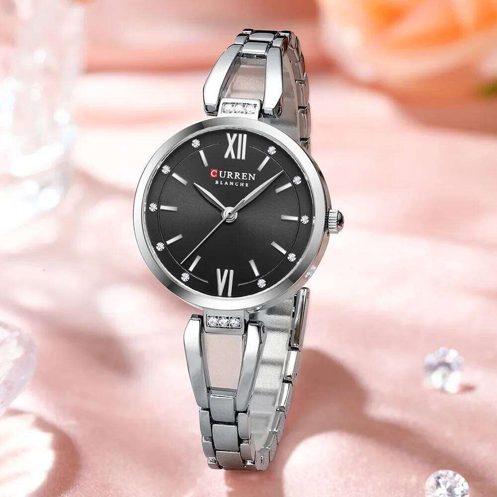 CURREN Women's es Stainless Steel Luxury Ladies Waterproof Wrist Original Quartz for Women with Box H260228