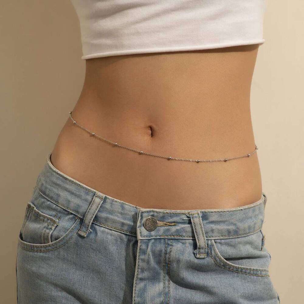 New Fashion Belly Simple Sexy Metal Waist Chain Women's Summer Beach Jewelry H260228