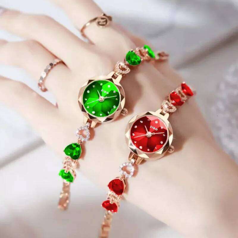 UTHAI L92 Women's Brand Advanced Fashion Light Crystal Inlaid Diamond Waterproof Female Quartz es Clock H260228