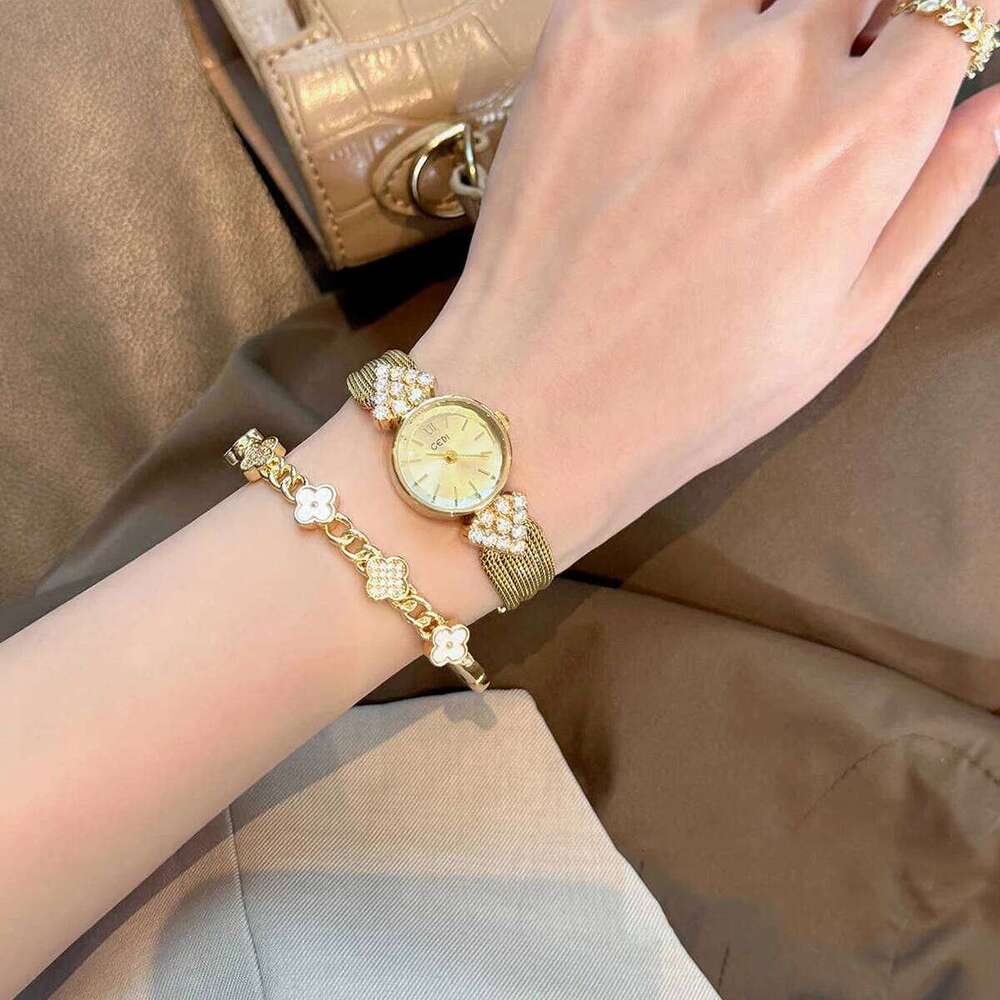GEDI Elegant Ladies Diamond Mesh Strap Small Dial Waterproof Original Quartz Fashion Women's Dress Wrist Gift H260228