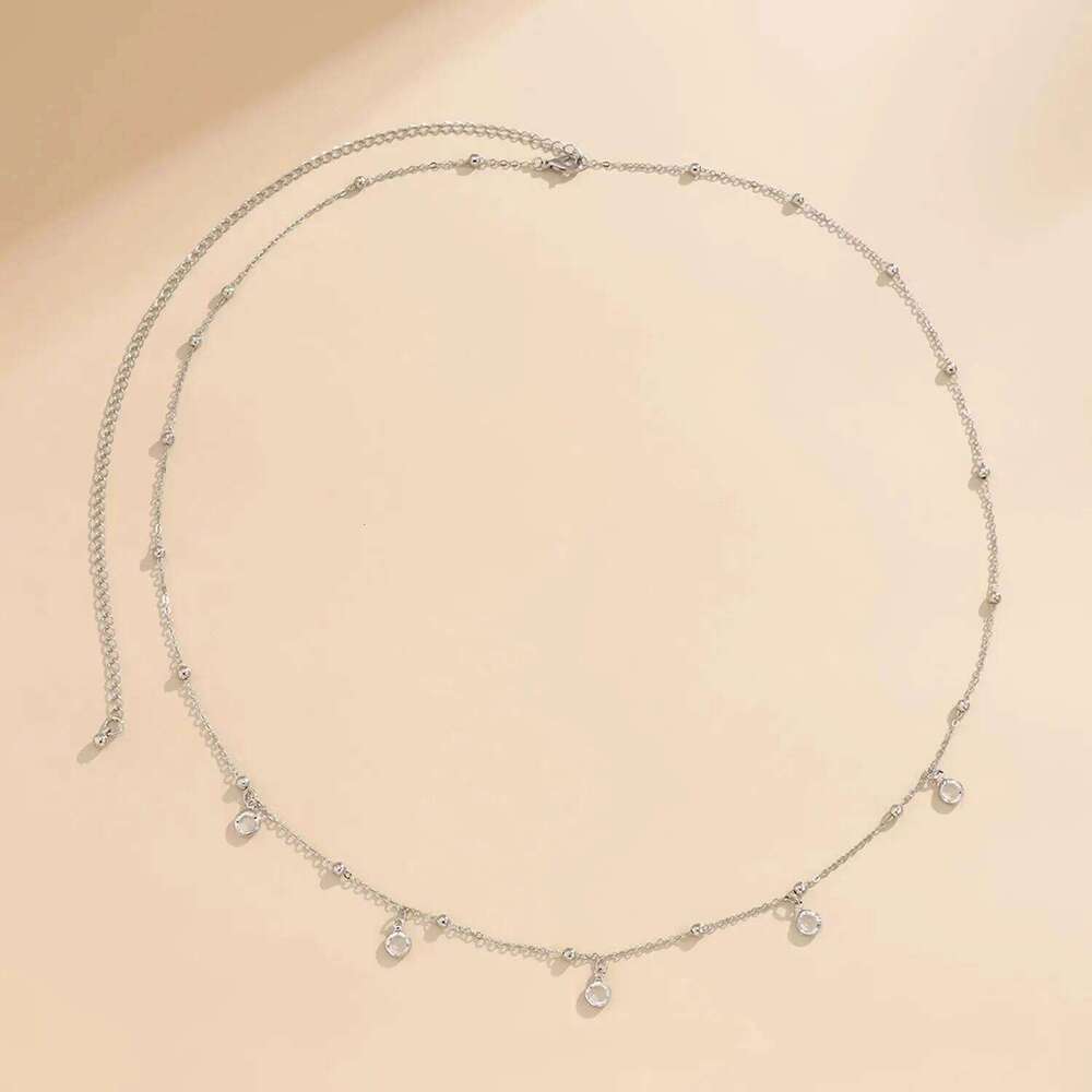 Simple Boho Beach Belt Sexy Fashion Women Rhinestone Belly Body Jewelry Bikini Summer Waist Chain Accessories H260228