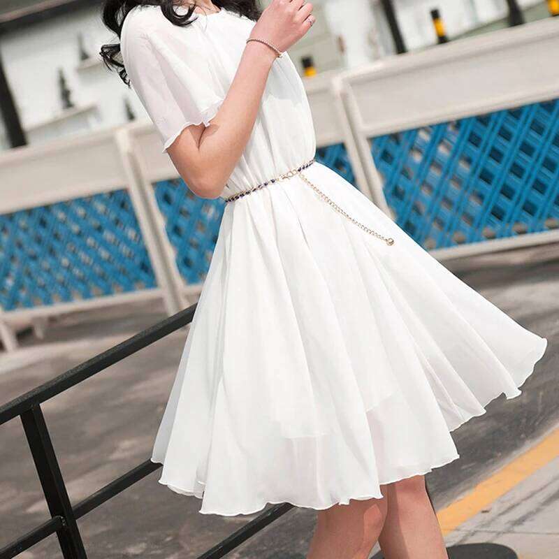 Fashion 1PC Elegant Metal Adjustable Thin Ladies Waist Chain Women Strap Dress Belt Pearl Decorative Clothess Accessories H260228