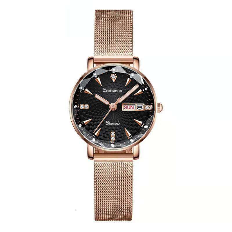 Elegant Womens with Calendar Ultra-Slim Mesh Band & Luminous Dial for Work or Daily Use H260228