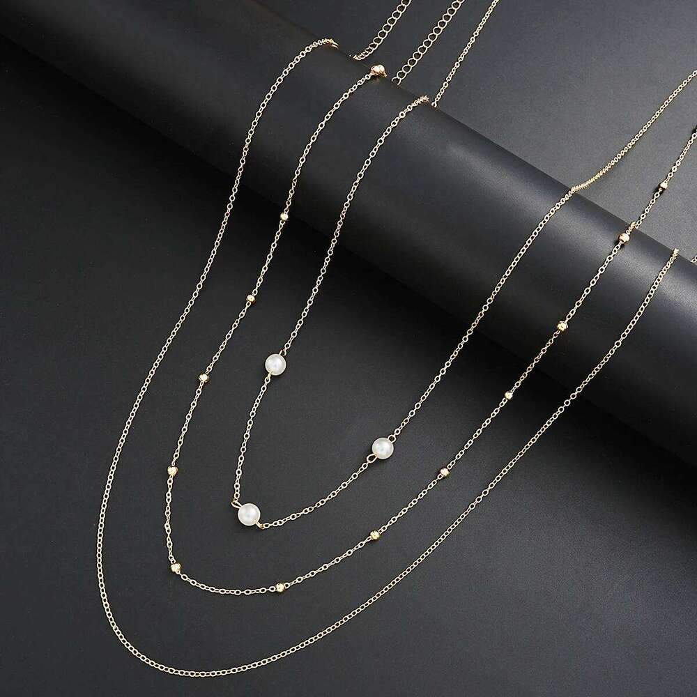 3Pcs Simple Boho Bikini Belly Chains for Women Sexy Gold Silver Color Imitation Pearl Waist Trendy Summer Beach Body Chain H260228