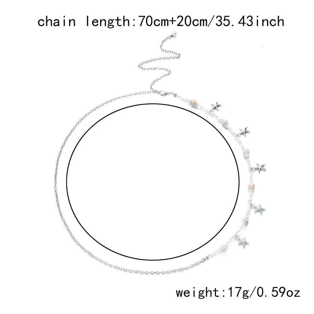 New Seashell Boho Waist Starfish Beads Belly Chain Multilayer Pearl Bohemian Style Belt Beach H260228
