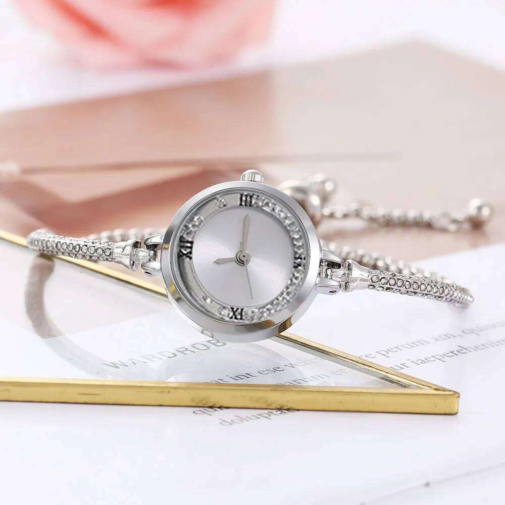 Fashion Rhinestone Women's Fine Strap Female Analog Quartz es Reloj Mujer Girls Clock Gift H260228