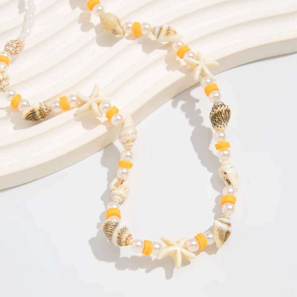 Salircon Bohemia Starfish Conch Imitation Pearl Beaded Belly Chains for Women Summer Beach Bikinis Festival Body Jewelry Gift H260228