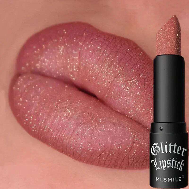 Diamond Pearlescent Lipstick Waterproof Long Lasting Non-stick Cup Matte Velvet Shiny Lipsticks Red Sexy Lips Makeup Cosmetics H260302