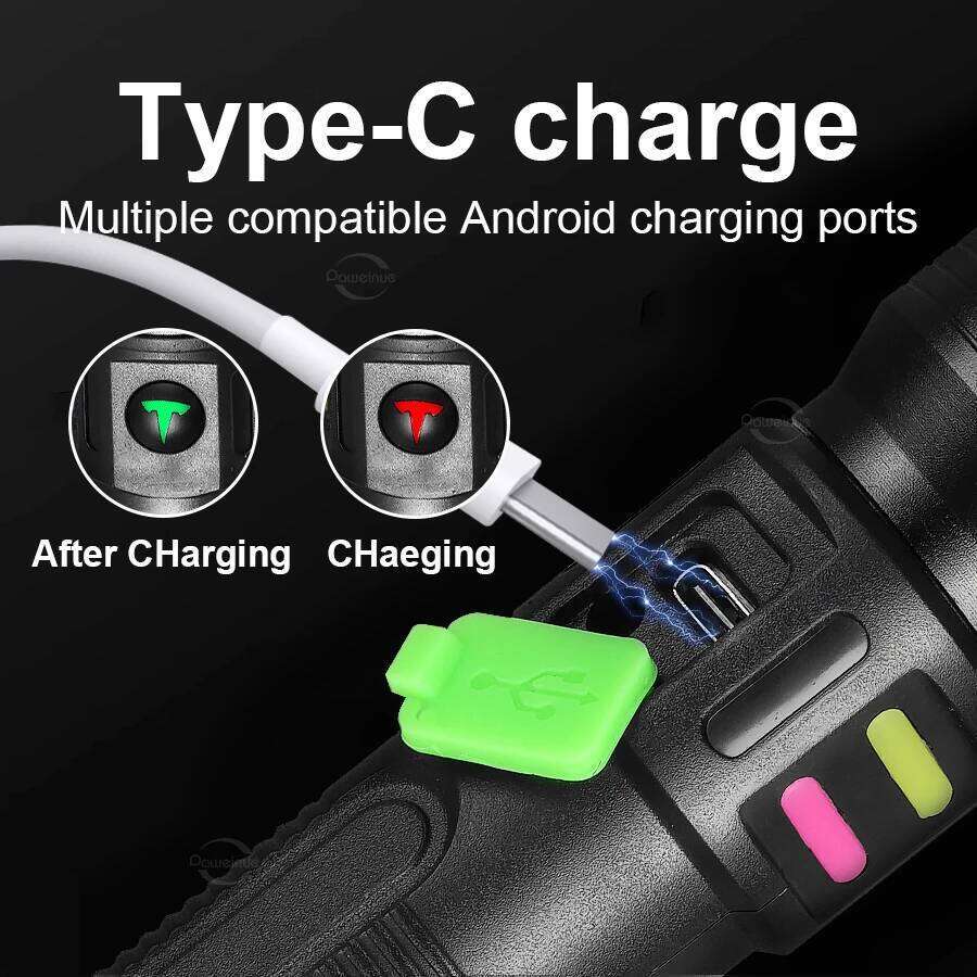 10000000LM Newest High Power LED Flashlights Super Bright USB Rechargeable Tactical Torch Zoom Outdoor Waterproof Camping Lights Z260301