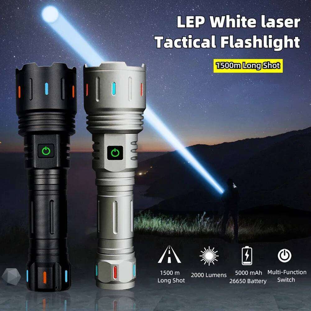 Super Bright Flashlight With Power Bank Long Range High-Power Type-c Charging Tactical Torch LEP 50W Outdoor Adventure Lighting Z260301