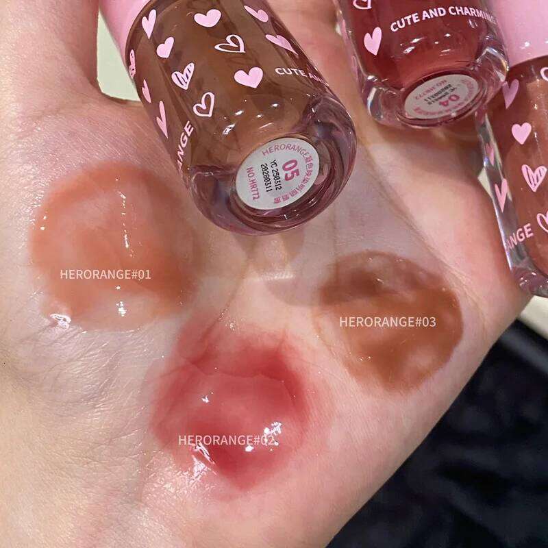 Herorange~ Moisturizing Glossy Gloss, Hydrating Mirror-Like Moisturizing, Plumping Lips, Summer Color-Enhancing and Brightening Cross-Border Lip Gloss