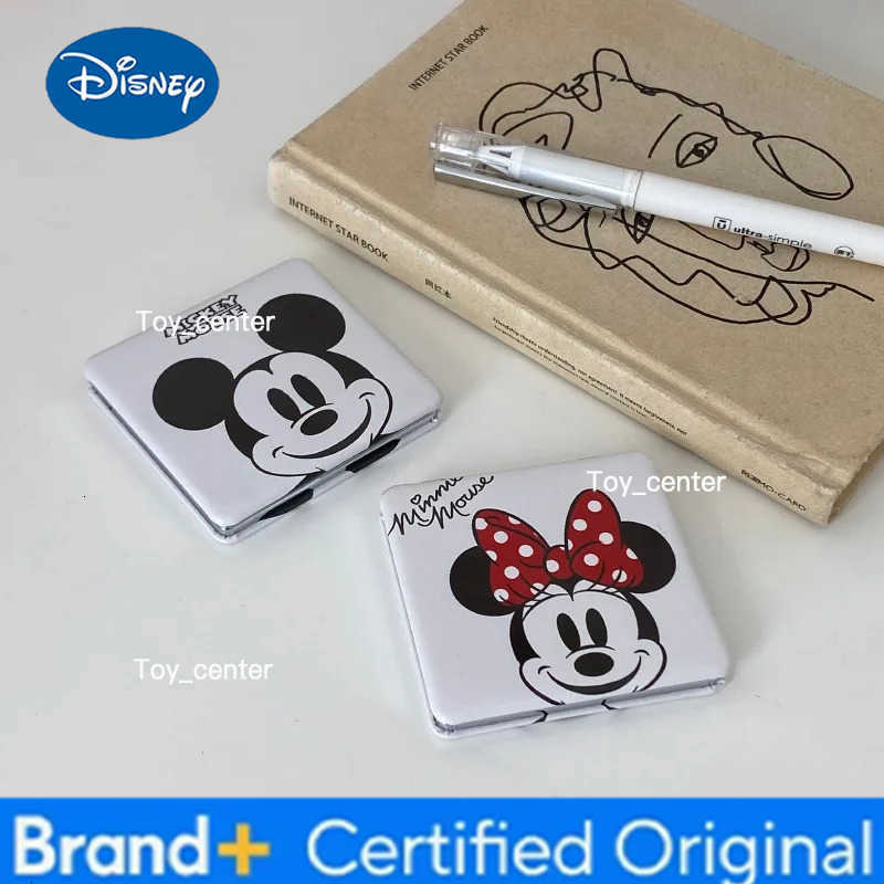 Disney Mickey Minnie Stitch Mini Compact Makeup Mirror Magnifying Pocket Portable Travel Cartoon Foldable Cosmetic Vanity Mirror H260302