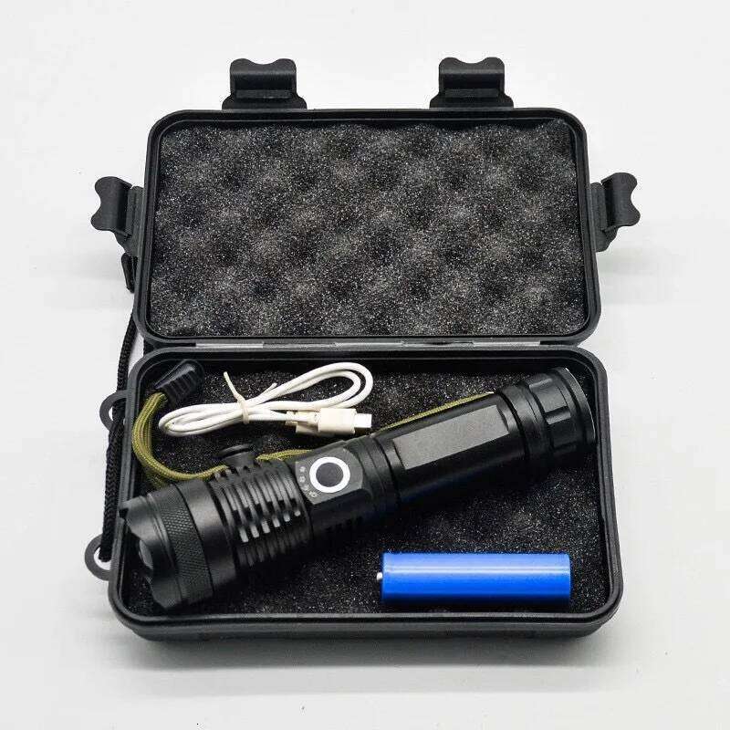 High-Intensity Flashlight: For Patrol & Camping, Outdoor Lighting, White Laser, Aluminum Alloy Body, Long-Range Beam Z260301