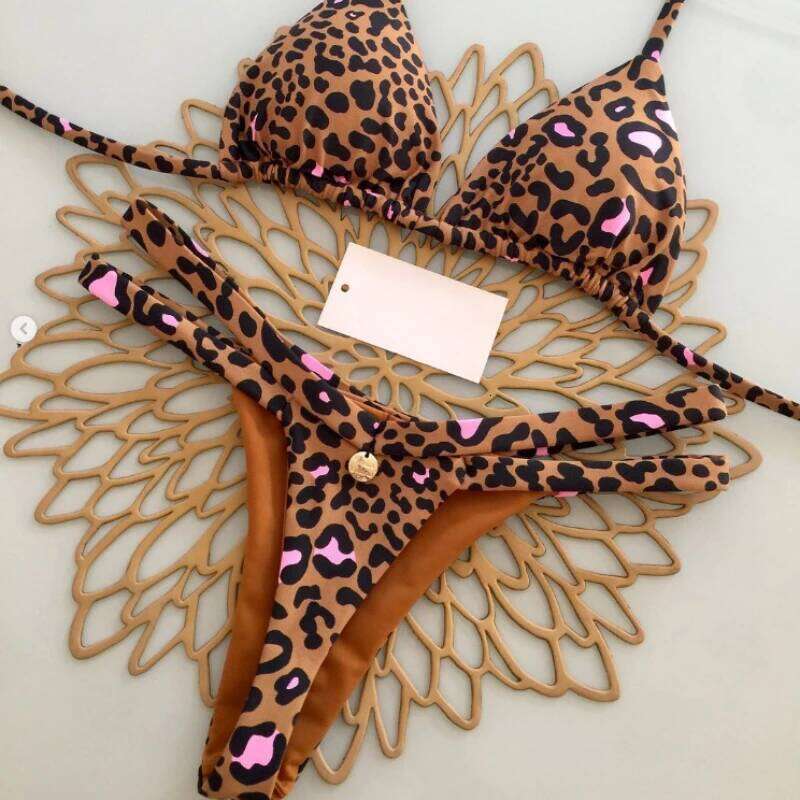 2025 New Holiday Swimsuit Brazilian Thong Bikini Set Sexy Two Pieces Bathing Suit Women Beach Wear Z260301