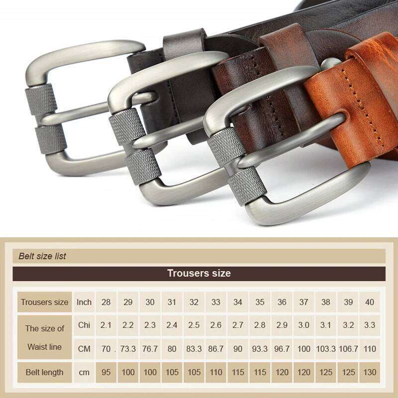 MEDYLA Men's Leather Vintage Pin Buckle Natural Skin Waistband Strap Jeans For Male Cowhide Belt Delivery In 24 Hours S260228