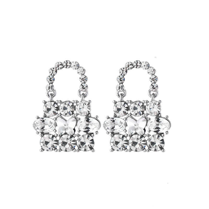 Micro-inlaid Zircon For Women Light Luxury Super Shiny Versatile Simple And Unique Stud Earrings