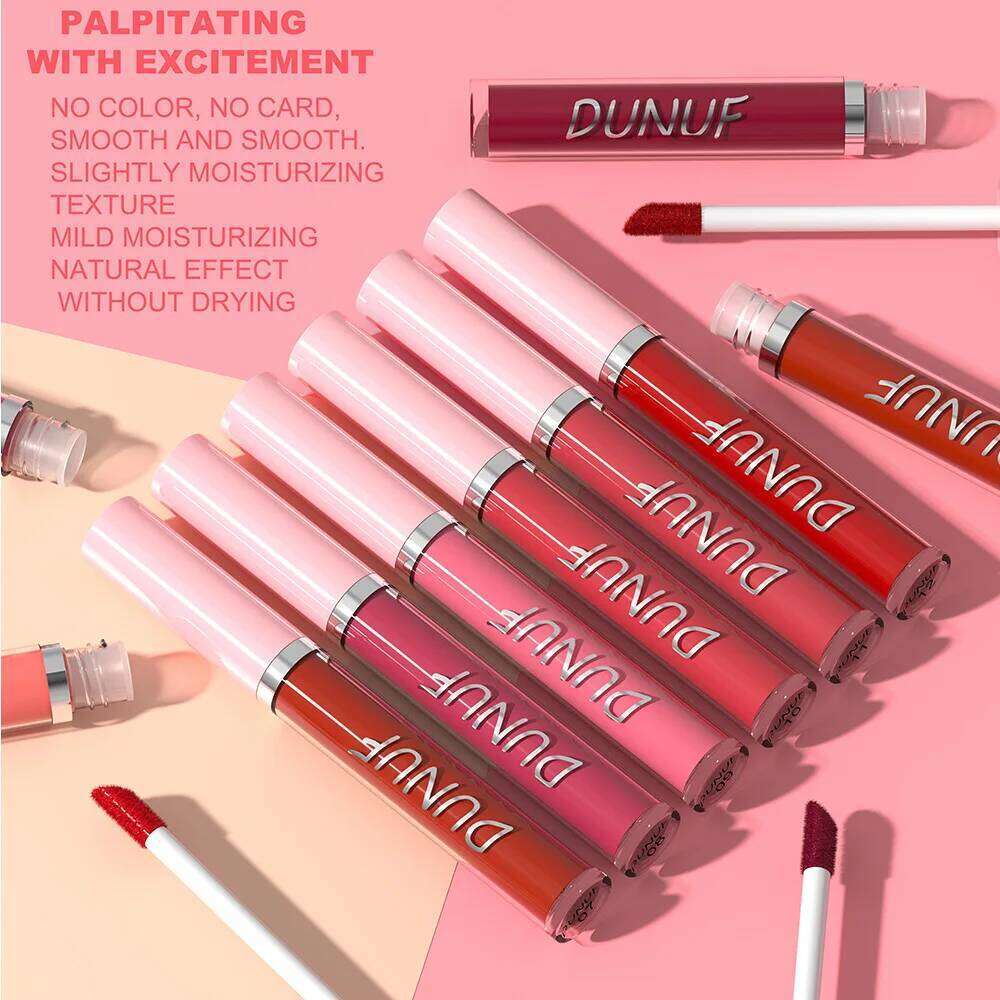 DUNUF High Quality Mirror Herorange Lipstick Gloss Make-up Lightly Glass Moisturizing Plump Lip stick Lipgloss Gifts H260302