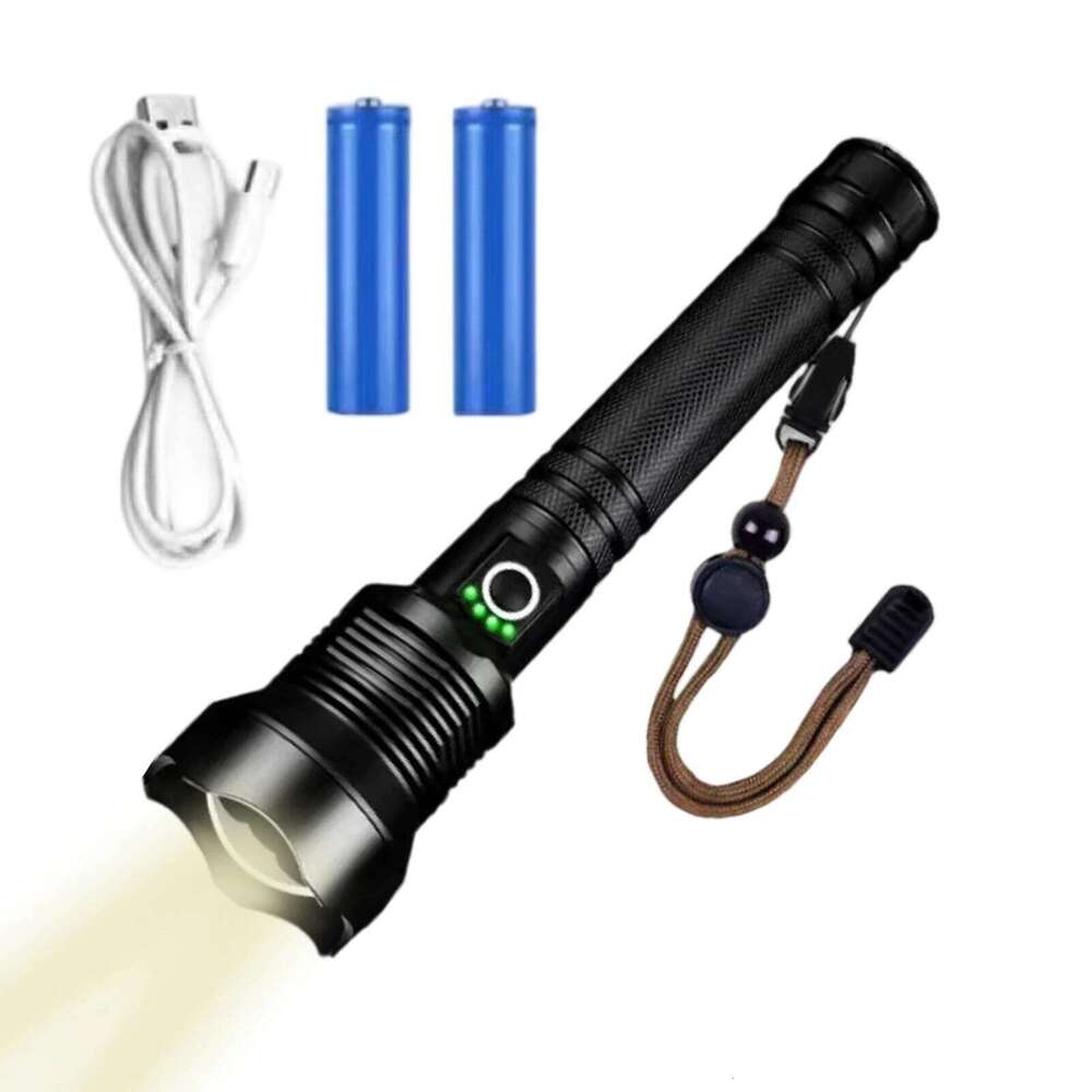 Strong Zoomable LED Torch USB Rechargeable Waterproof Flashlight For Bushcraft Tornado Survival Outdoor Z260301