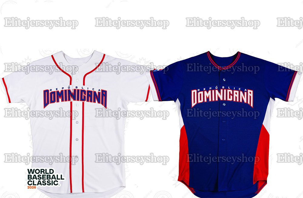 Team Dominican Republic 2026 World Baseball Classic Jersey Juan Soto WBC Fernando Tatis Jr. Vladimir Guerrero Jr. Jose Ramirez Ketel Marte Rafael Devers