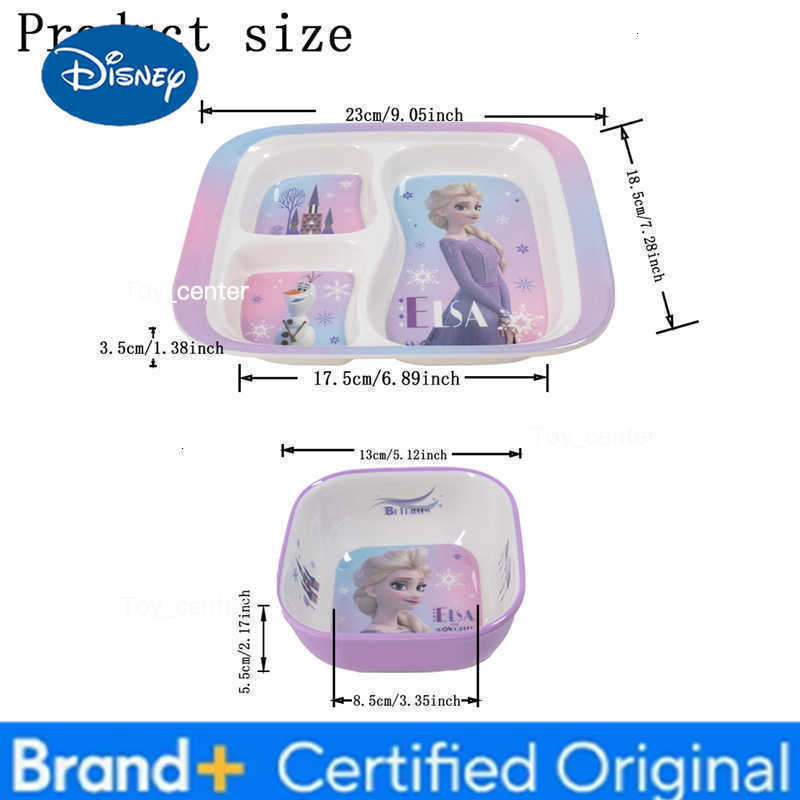 Disney 1pc cartoon Purple Elsa melamine tableware Family Dinner Birthday party outdoor dinner beautiful and durable tableware H260302
