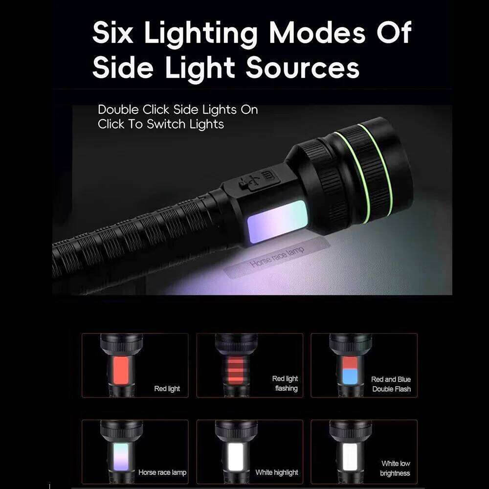 High Power Super Bright Spotlight Long Range LED Flashlight Tactical Torch Built-in 26800 For Hiking Camping Emergency Use Z260301