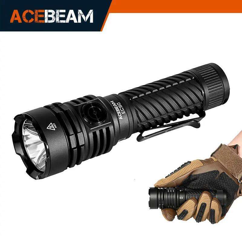 ACEBEAM EC90 4300 High Lumens 573M Long Range EDC with Magnetic Base Rechargeable and Replaceable Battery Flashlight Z260301