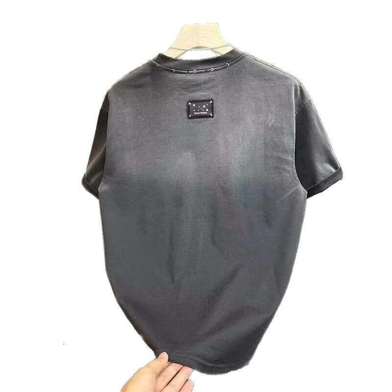 Spring Summer Hot-Selling Round Neck Embroidered Short Sleeve T-Shirt For Men, Light Luxury, High-End Fashion, Versatile Design Trend