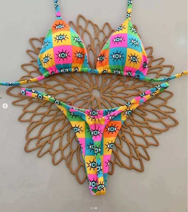 New Style Split Triangle Bikini Sexy Brazil Swimsuit Women's Beach Vacation Z260301
