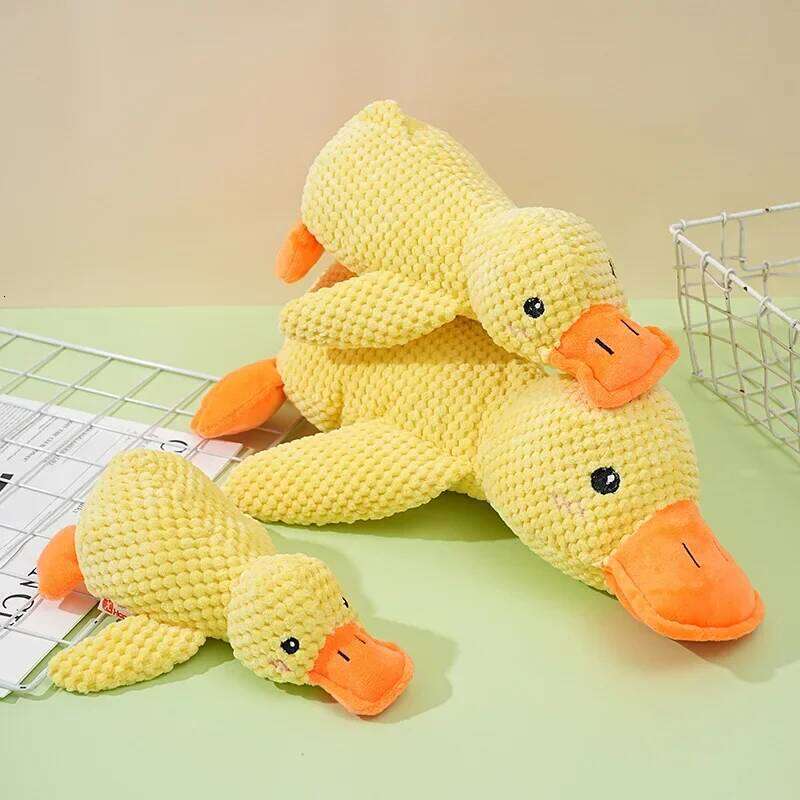 Dog Toy Yellow Duck Teether Durable Chew Toy For Pets Plush Toy Puppy Duck Pet Toy