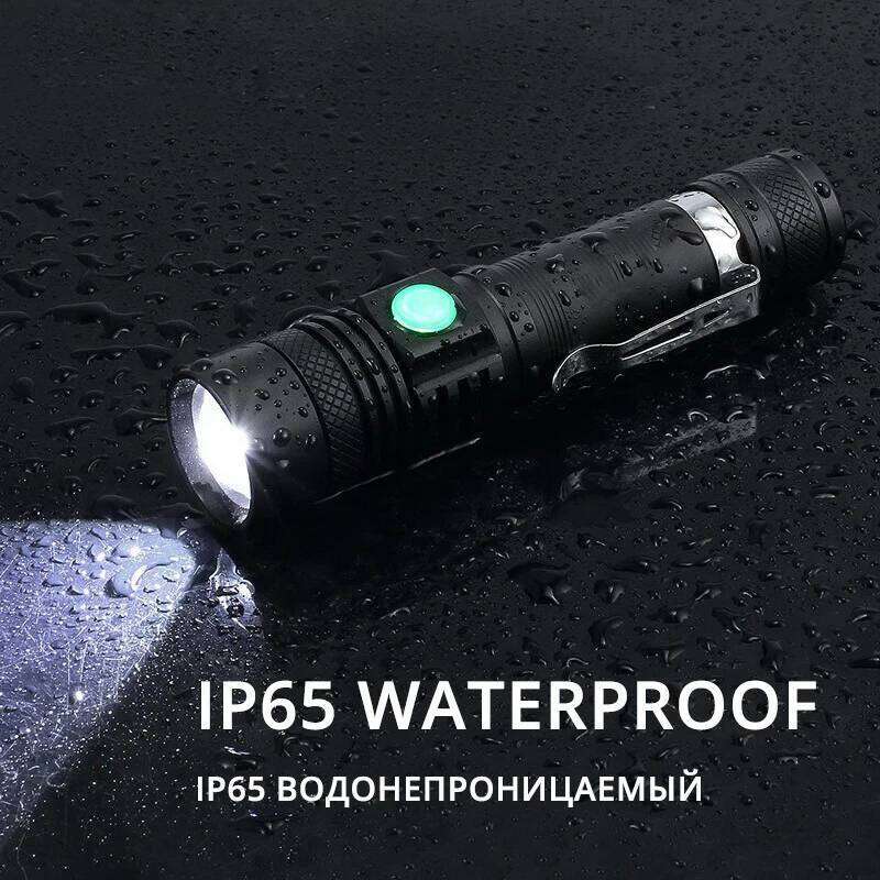 ZK40 Ultra Bright Flashlight LED lamp beads Waterproof Torch Zoomable 4 lighting modes Multi-function USB charging Z260301