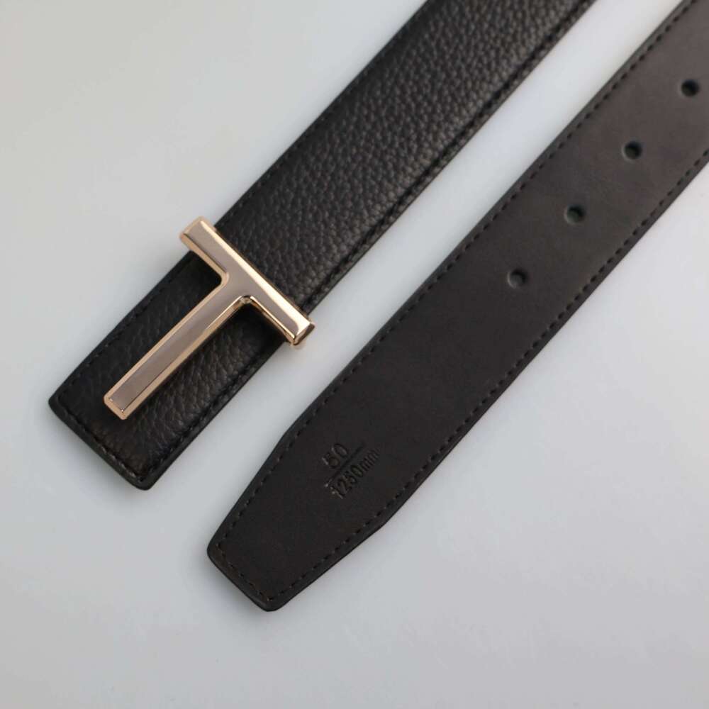 High Quality Designer Belts Men Fashion T Letter Luxury Famous Genuine Leather Belt Jeans Formal Cowskin Black Waist Strap 3.8cm S260228