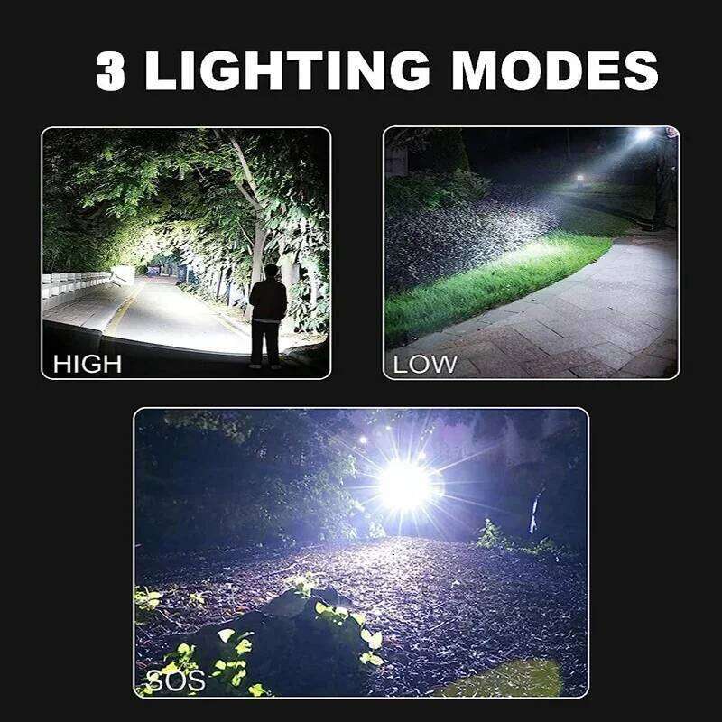 Powerful Flashlight Rechargeable GT10 Shot LED Flashlights High Power Zoom Torch Long Range Tactical Lantren Camping Z260301