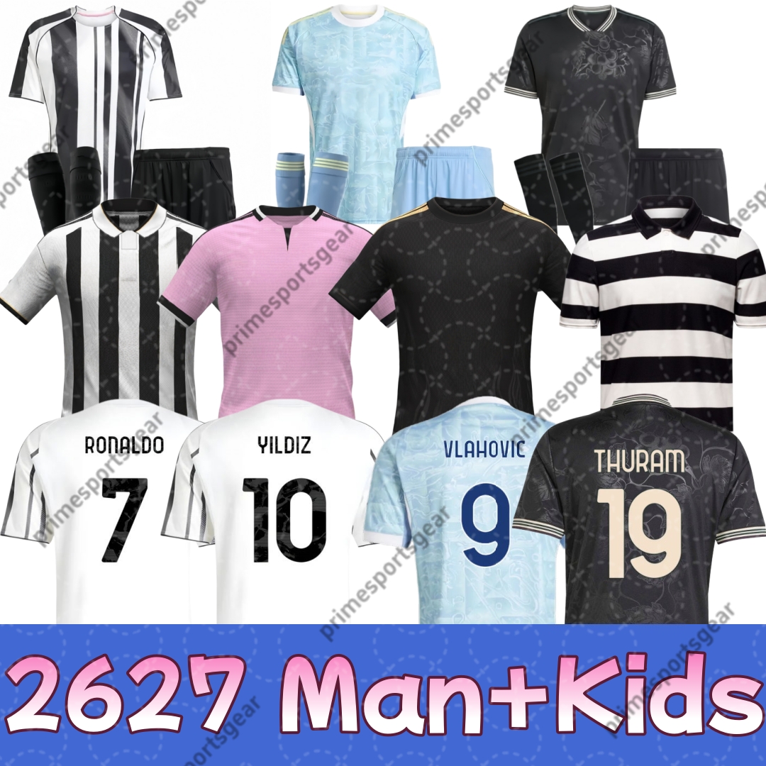 Juventues soccer jersey 25 26 football shirt Kit JUVE top men kids Player fourth 4th YILDIZ OPENDA BREMER 2025 2026 J.DAVID THURAM CAMBIASO VLAHOVIC F.CONCEICAO Sgura