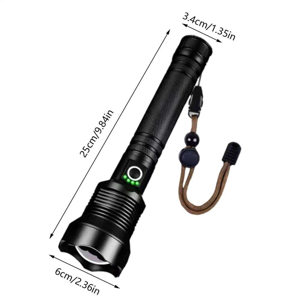 Strong Zoomable LED Torch USB Rechargeable Waterproof Flashlight For Bushcraft Tornado Survival Outdoor Z260301