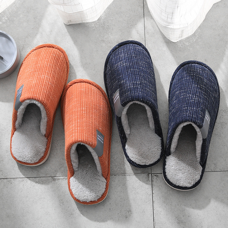 Winter Warm Slippers Men House Non Slip Soft Shoes Comfortable Flat Heel Home Indoor Bedroom Plush Slippers Bedroom Female shoes 251021