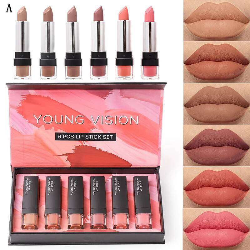 Matte 12 Colors Velvet Not Easy Sticky Lipstick Exquisite Gift Set H260302