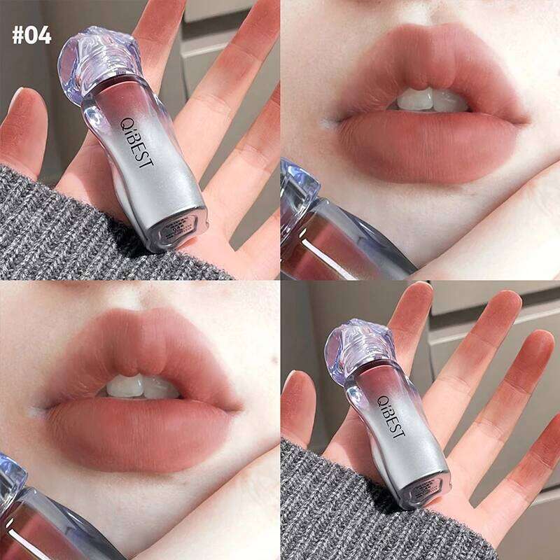 QIBEST Matte Velvet Liquid Lipstick Natural Long-Lasting Highly Pigmented Mud Portable Finish Universal Lip Gloss Makeup H260302