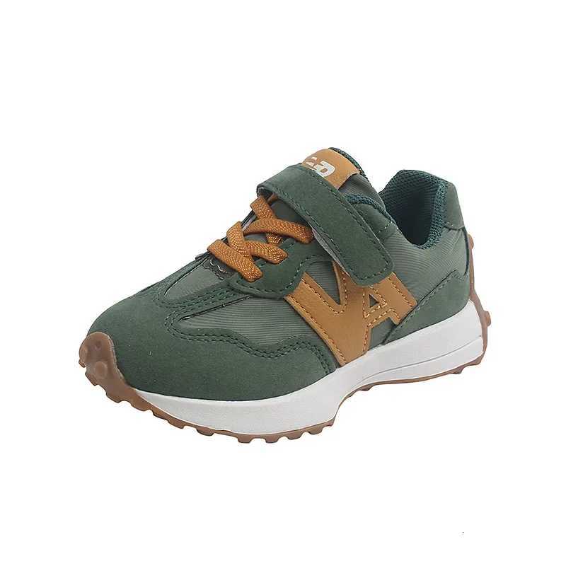 Retro Color Block, Dual Closure, Non-Slip Waffle Sole, Toe Protection, Breathable Children's Athletic ShoesT260302
