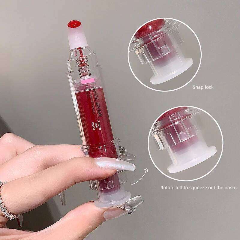 Gege Bear Gloss, Autumn/Winter Mirrored Hydrating Serum with Subtle Shimmer for Brightening and Moisturizing Lip H260302