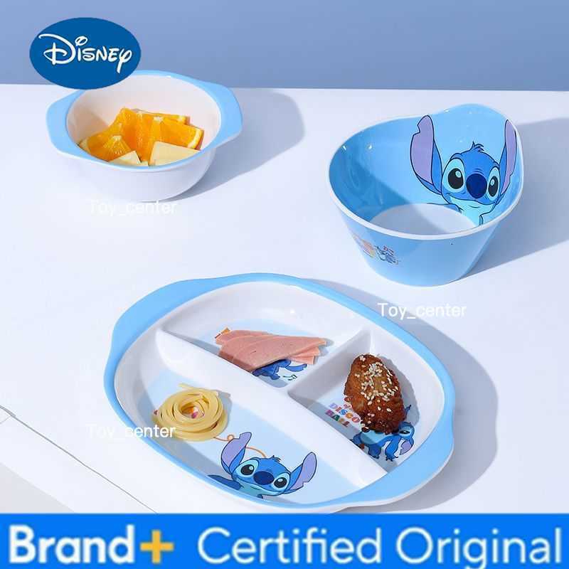 Disney Lilo Stitch Movie PeripheralsCartoon Cute Childrens Tableware Home Baby Supplementary Food Rice Bowls Plates Spoons H260302