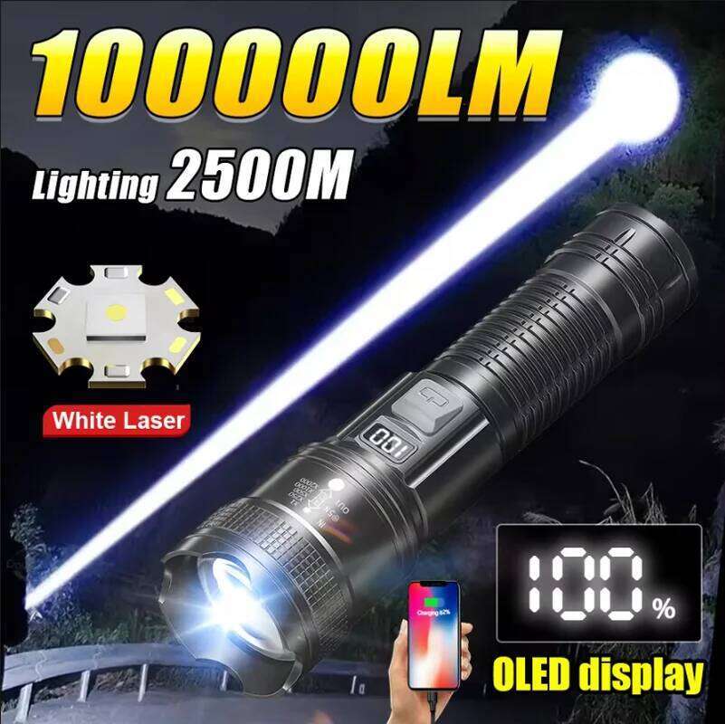 Powerful Rechargeable LED Flashlights High Power Tactical Flashlight Telescopic Zoom Torch Lamp Self Defense Camping Lantern Z260301