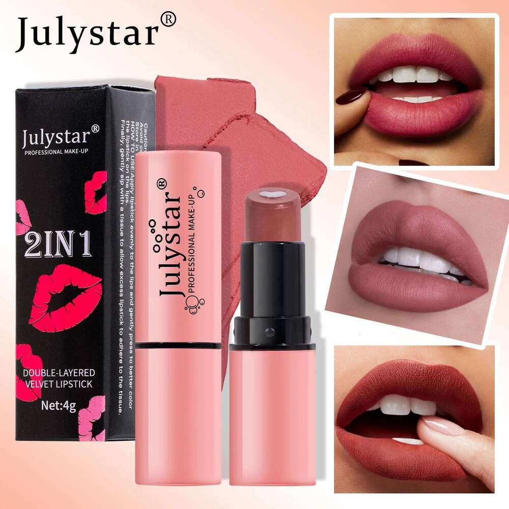 MISS ROSE 2-IN-1 Easy To Color Fruity Frost Matte Lipstick Lip Balm Makeup Moisturising Hydrating Longwear Lipsticks Cosmetics H260302