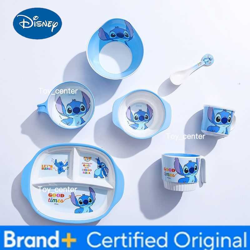 Disney Lilo Stitch Movie PeripheralsCartoon Cute Childrens Tableware Home Baby Supplementary Food Rice Bowls Plates Spoons H260302