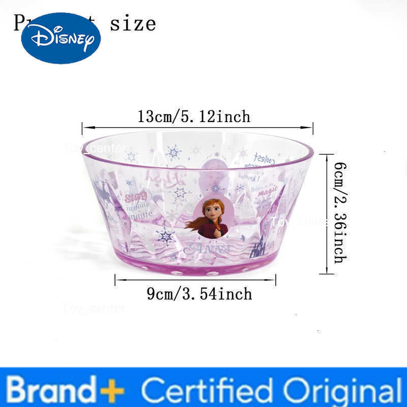 Disney 1pc cartoon Frozen Anna Elsa and Olaf AS plastic transparent plate bowl family dinner and birthday party gift tableware H260302